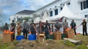 Barang Bukti dari 250 Perkara Tindak Pidana Umum Dimusnahkan