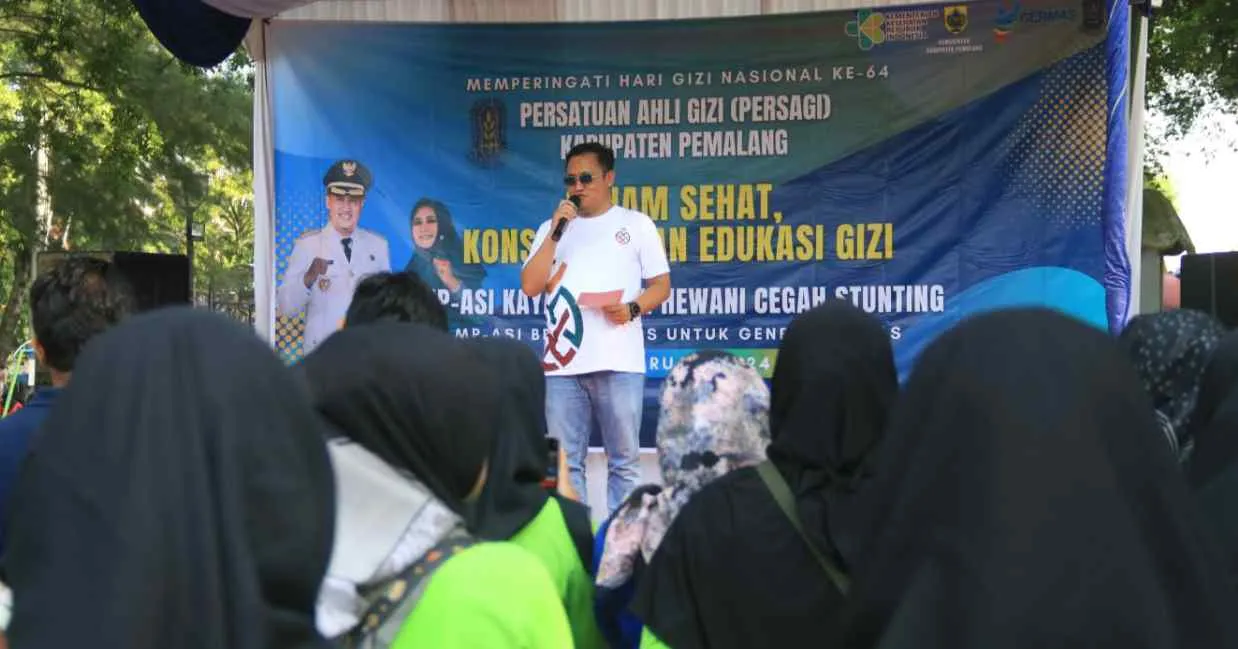 Peringati Hari Gizi Nasional ke-64, DPC Persatuan Ahli Gizi Indonesia Pemalang Gelar Senam Berasam