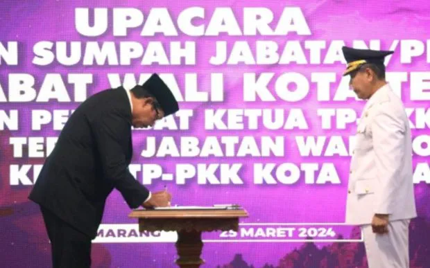 Dadang Soemantri Resmi Dilantik Sebagai Pj Wali Kota Tegal, Nana: Sukseskan Arus Mudik Balik Lebaran 