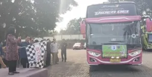 Pemkab Batang Berangkatkan Tiga Armada Bus, Pj Bupati, Dipastikan Kondisi Layak, Baik Armada Maupun Pengemudi 