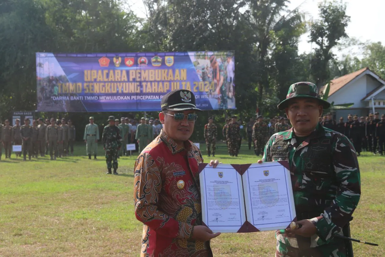 TMMD Sengkuyung Tahap III 2024 Kodim 0711 Pemalang diadakan di Tegalsari Timur Ampelgading