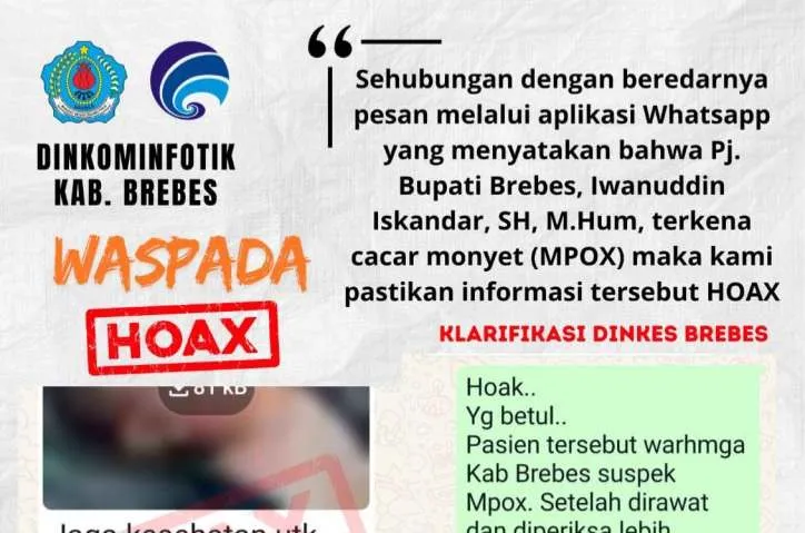 Pj Bupati Brebes Dikabarkan Terjangkit Monkey Pox, Diskominfo Brebes : Itu Hoaks