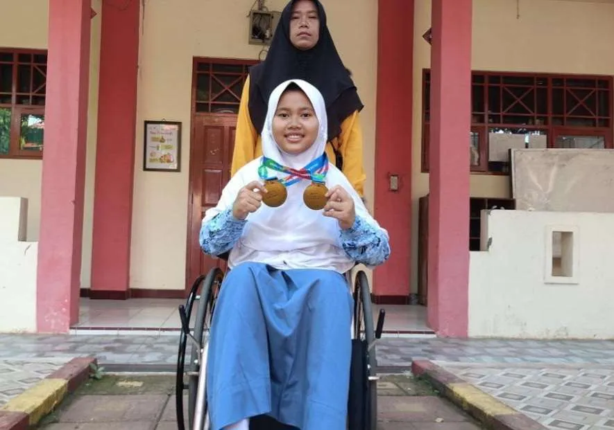 Atlet Defabel dari Batang Sukses Boyong 2 Mendali Emas Diajang Peparnas XVII Solo