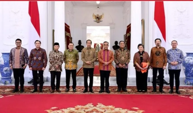 Kunjungi Istana Merdeka, MPR Perkenalkan Jajaran Pimpinan Baru kepada Jokowi