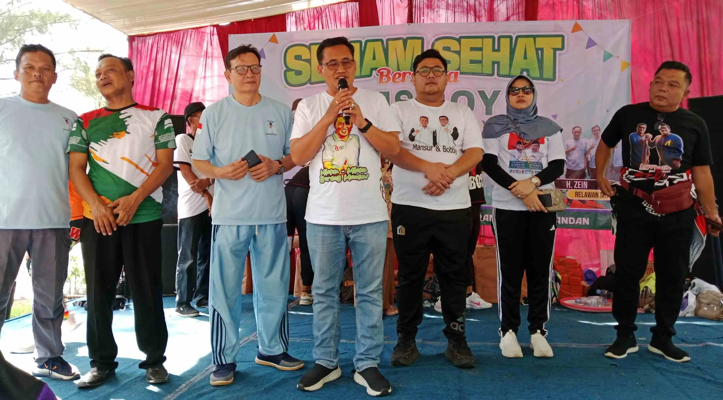 Senam Pagi Bersama Mas Boy Dihadiri Mansur Hidayat dan Bobby Dewantara