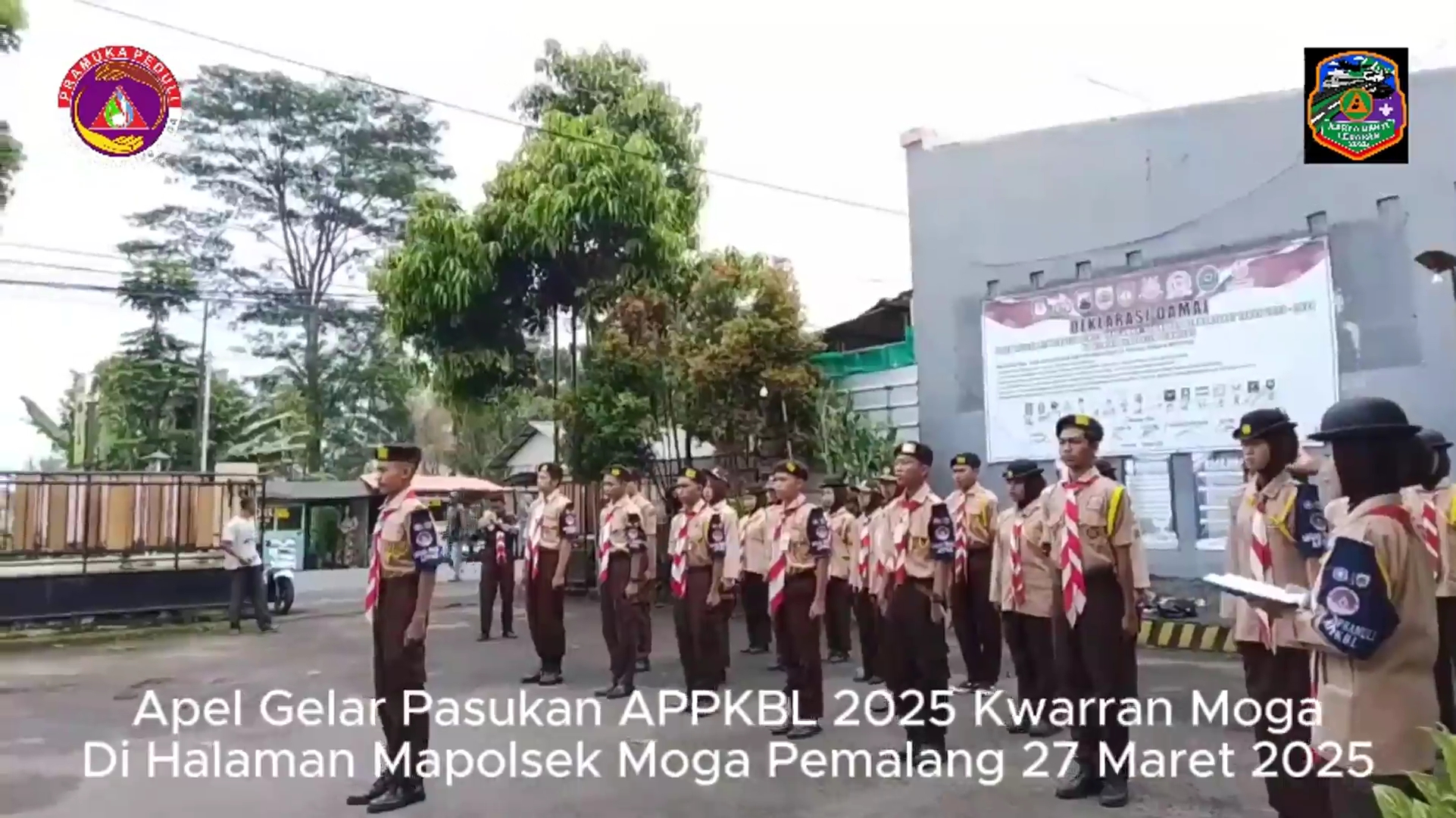 Pramuli Kwarran Moga Gelar Apel Pasukan di Mapolsek Moga