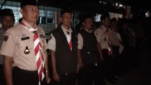 Sambut Hari Pramuka Ke-64, Kapolsek Moga Pimpin Ulang Janji Pramuka Kwarran Moga di SMAN 1 Moga