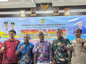 Dandim 1710/Mimika Hadiri Kegiatan Seminar Akhir Studi Kelayakan Pembentukan Daerah Otonomi Baru