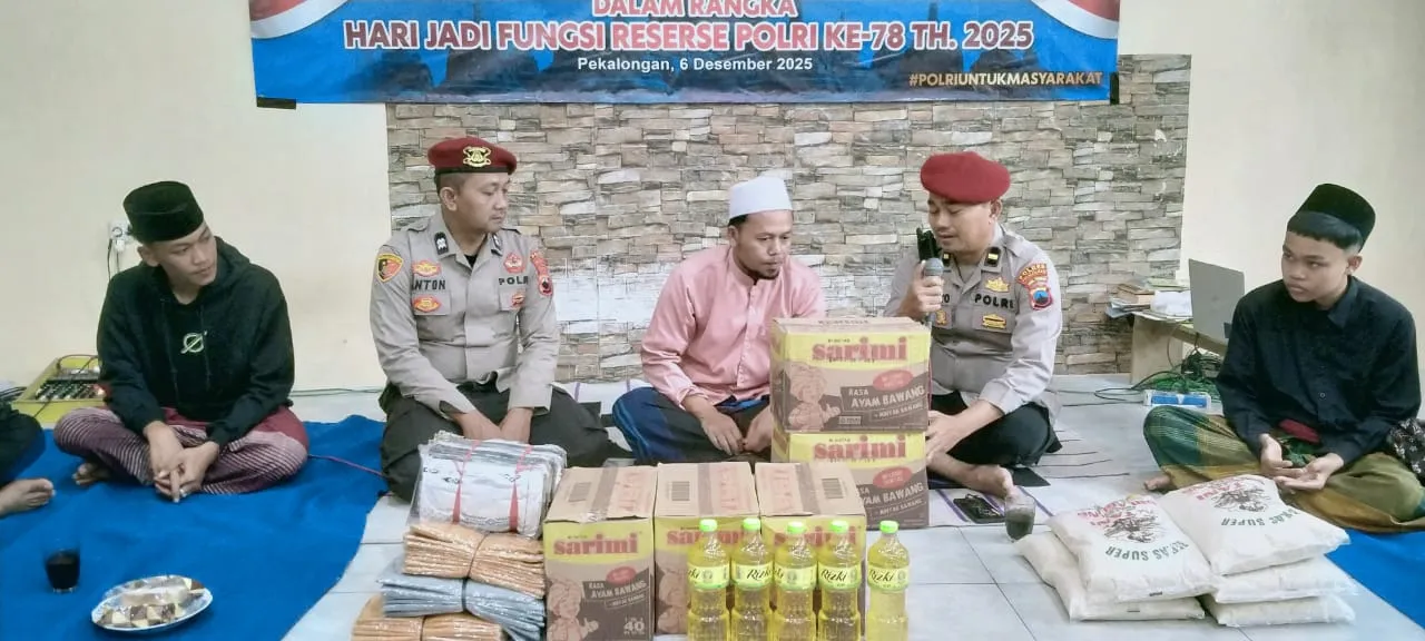 Rayakan Hari Jadi ke-78 Fungsi Reserse, Satreskrim Polres Pekalongan Santuni Ponpes di Kajen