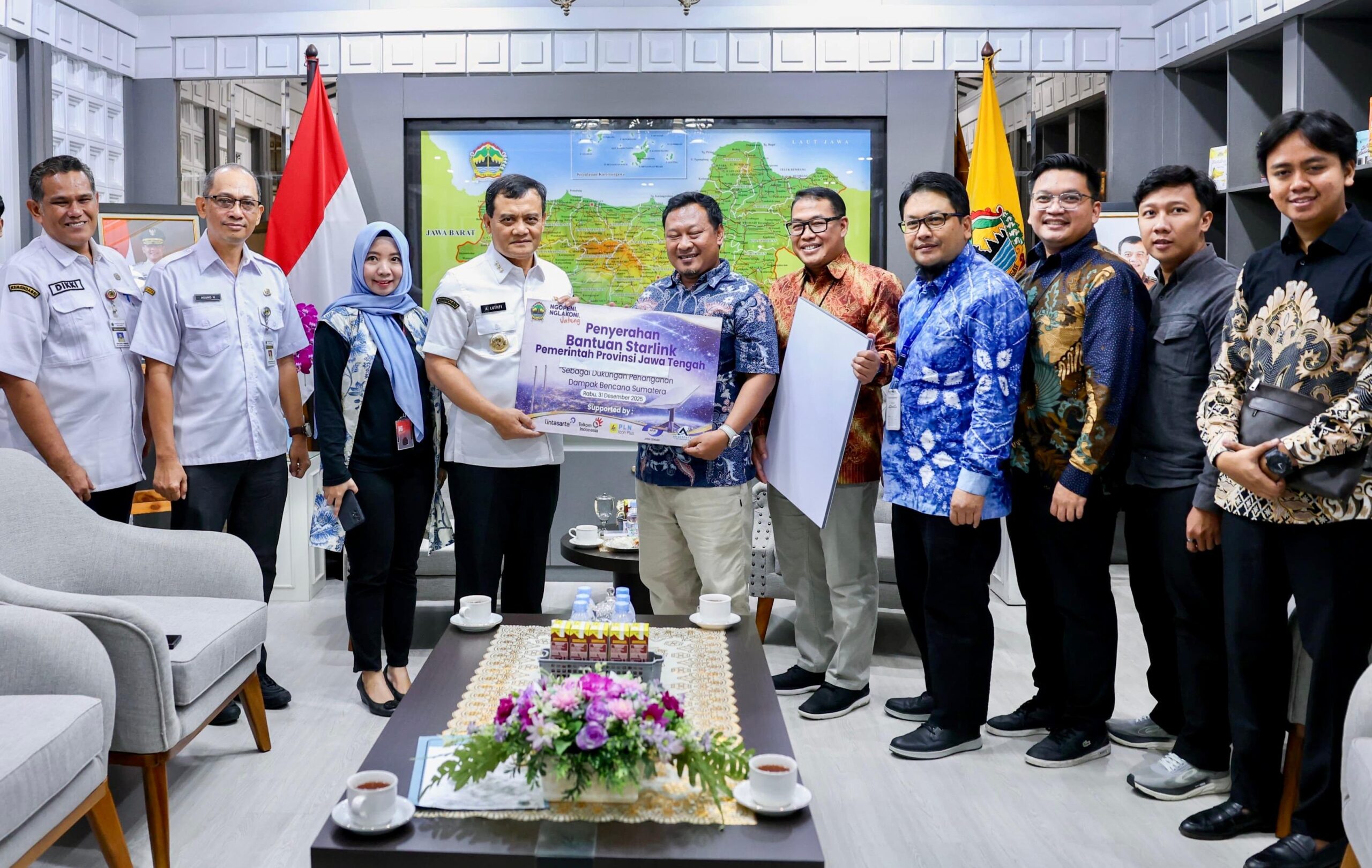 Pemprov Jateng Kembali Kirim Delapan Starlink ke Aceh Dukung Komunikasi Bencana