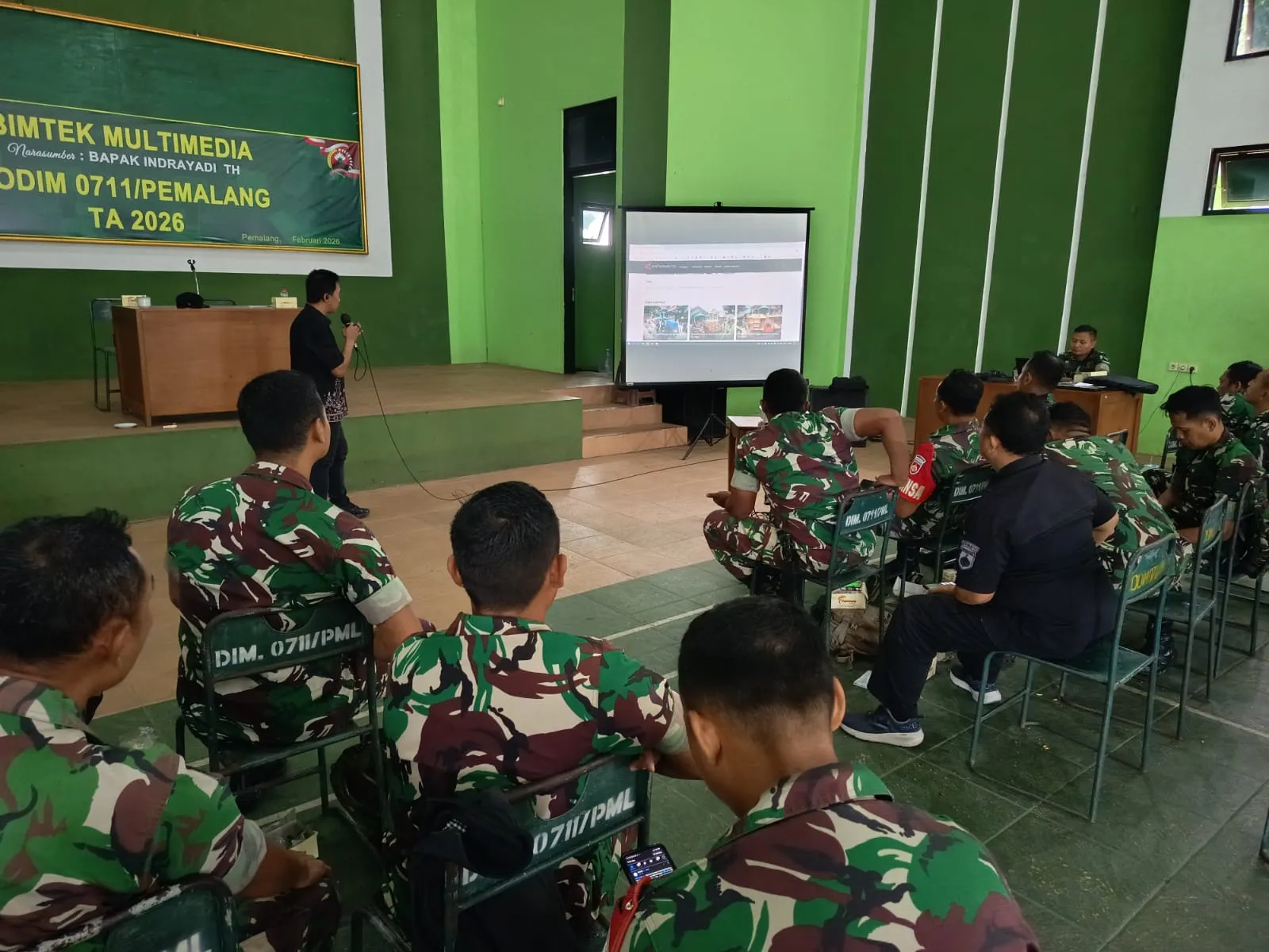 Kodim Pemalang Gelar Bimtek Multimedia Bagi Anggotanya