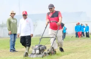 Jaga Fasilitas Publik, Bupati Pemalang Pimpin Kerja Bakti di Stadion Jatidiri Comal