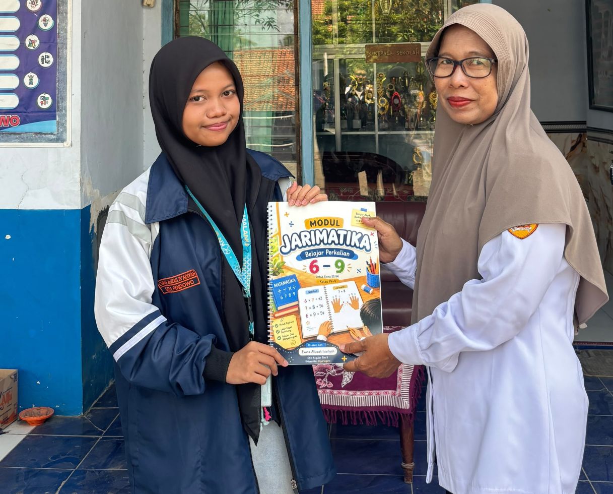Kenalkan Jarimatika, KKN UNDIP Hadirkan Cara Baru Belajar Perkalian di SDN 3 Pendowo